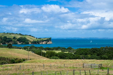 A beautiful Shakespear Bay which is located in the Shakespear Regional Park, Auckland Region, New...