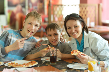 Portrait of a cute family 