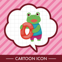 animal summer cartoon theme elements