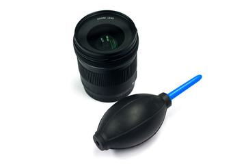 Camera lens and air blower