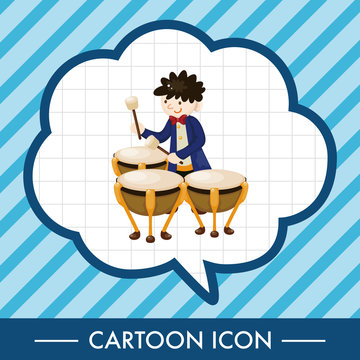 character musician timpanist theme elements