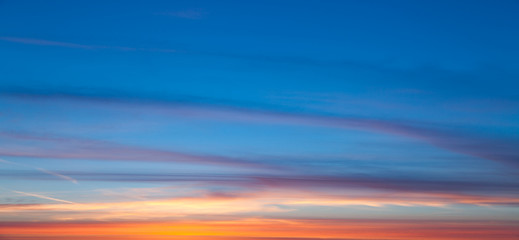 Sunset sky panorame