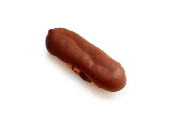cake eclairs on a white background