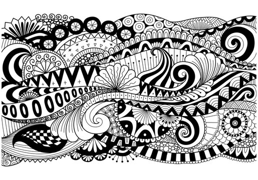 Boho pattern for background, decorations,banner,coloring book,cards and so on