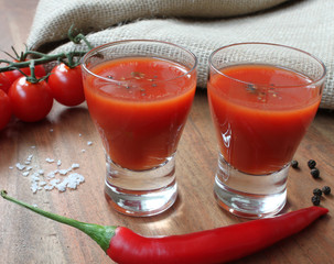 Mexikaner - scharfer Tomate-Chili-Schnaps