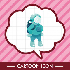 spaceman theme elements vector,eps