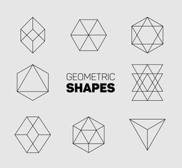 Vector abstract regular geometric shapes