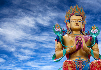 Statue of Maitreya Buddha near Diskit Monastery in Nubra valley,
