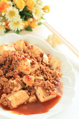 Chinese food, Mapo tofu mince pork spicy