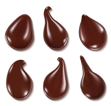 Chocolate drops. Vector Illustration