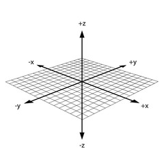 3d coordinate axis vector - 104710487