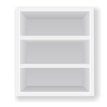 book shelves white vector background