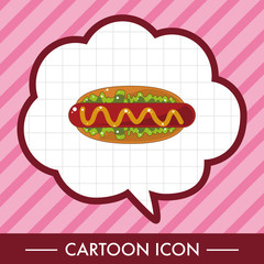 Fried foods theme hot dog elements