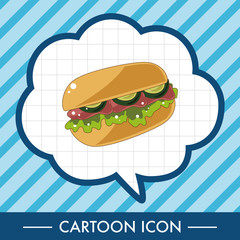 Fried foods theme hot dog elements