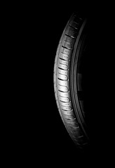 Car tires close-up 