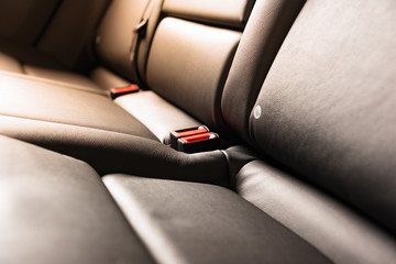 Car interior black leather