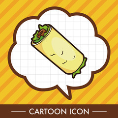 Fried foods theme chicken wrap elements