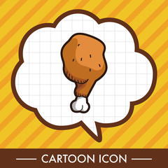 Fried foods theme chicken elements