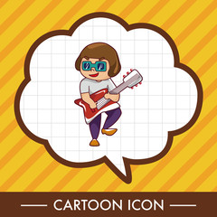 band member guitar player theme elements