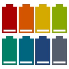 Low battery icons set