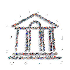 people  ancient building icon