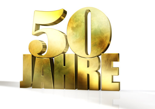 50 Jahre - Typo Gold 3d