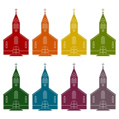 Fototapeta premium Church icons set 