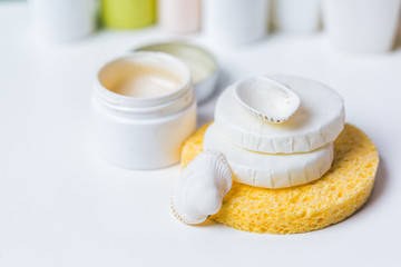 Spa cosmetic bottles