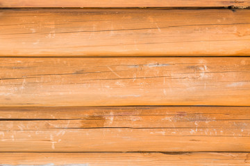 Wooden log wall texture.