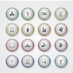 assembly in  flat style icons the theme business