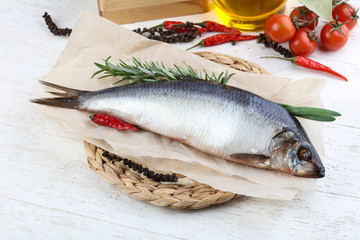 Herring with onion and rosemary