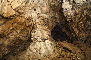 geological formation in cave