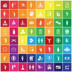 assembly in  flat style icons the theme business