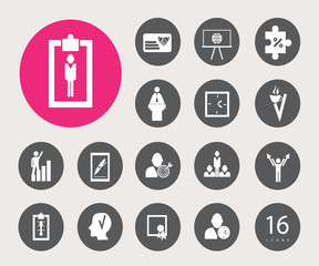 assembly in  flat style icons the theme business