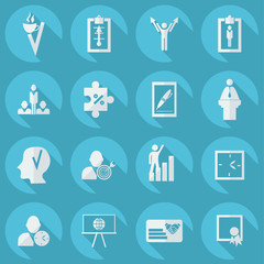assembly in  flat style icons the theme business