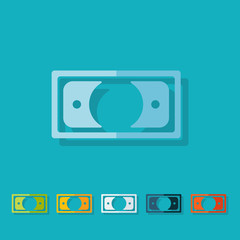 flat icon banknote business theme