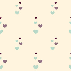 cute colorful hearts seamless vector pattern background illustration