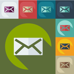 paper envelope business theme flat icon