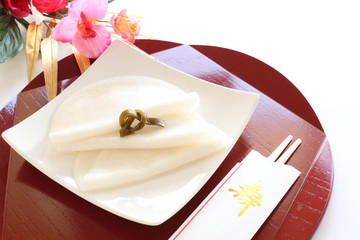 Japanese new year food, pickled turnip