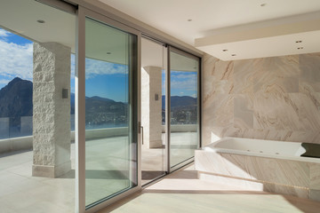 Interior, comfortable bathroom