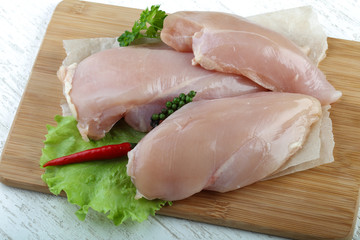 Raw chicken breast