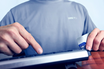 Online shopping with credit card