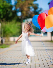 Lena_Misha-Dasha. girl white dress, balloons!