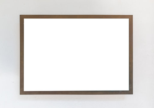 Blank signboard template for text on  the wall.
