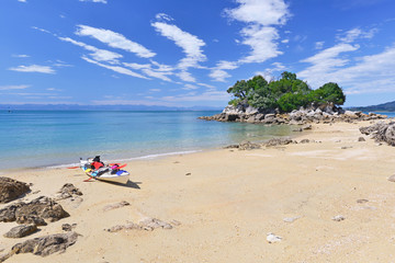 Kayaking in Abel Tasman national park, New Zealand