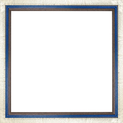 Obraz premium Wooden retro blue white and brown picture frame