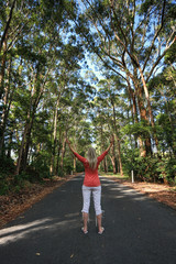 Standing among the tall gum trees on a remote country road