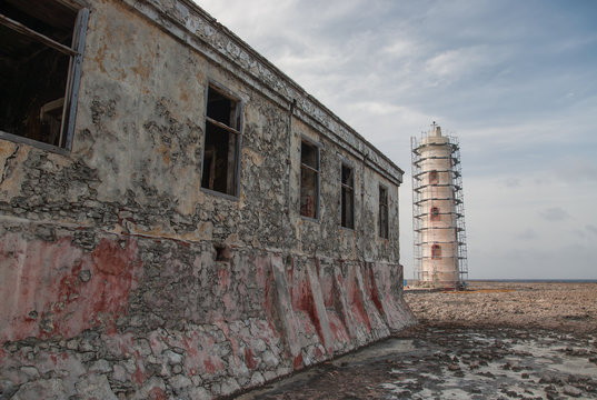 old Lighthouse carribean beach Bonaire island