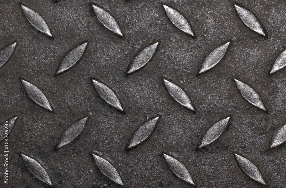 Poster design on steel for pattern and background