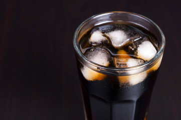 Glasses of cola drink